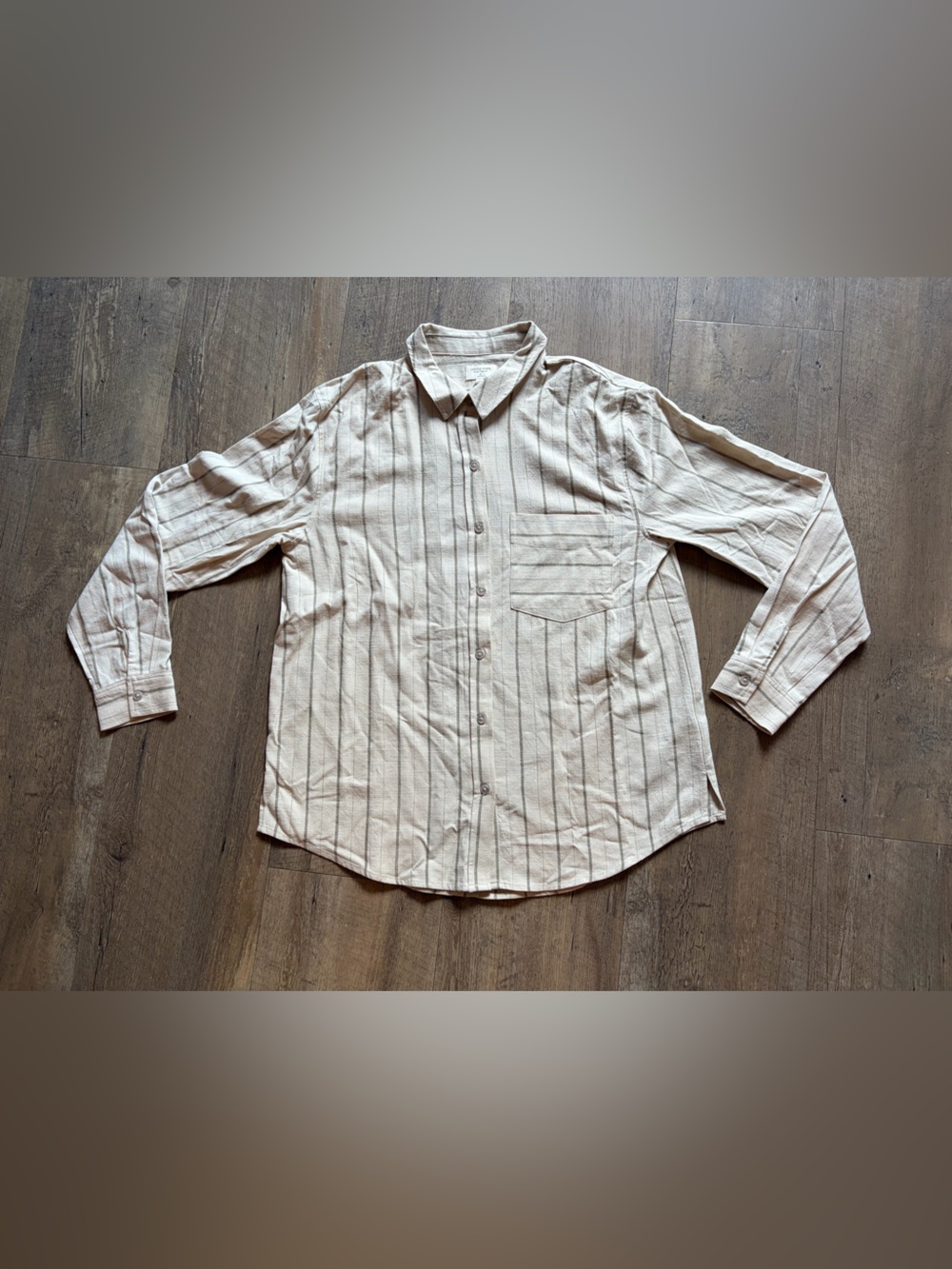 Gentle Fawn Portia Linen Stripe Button Down Shirt Size M NWT